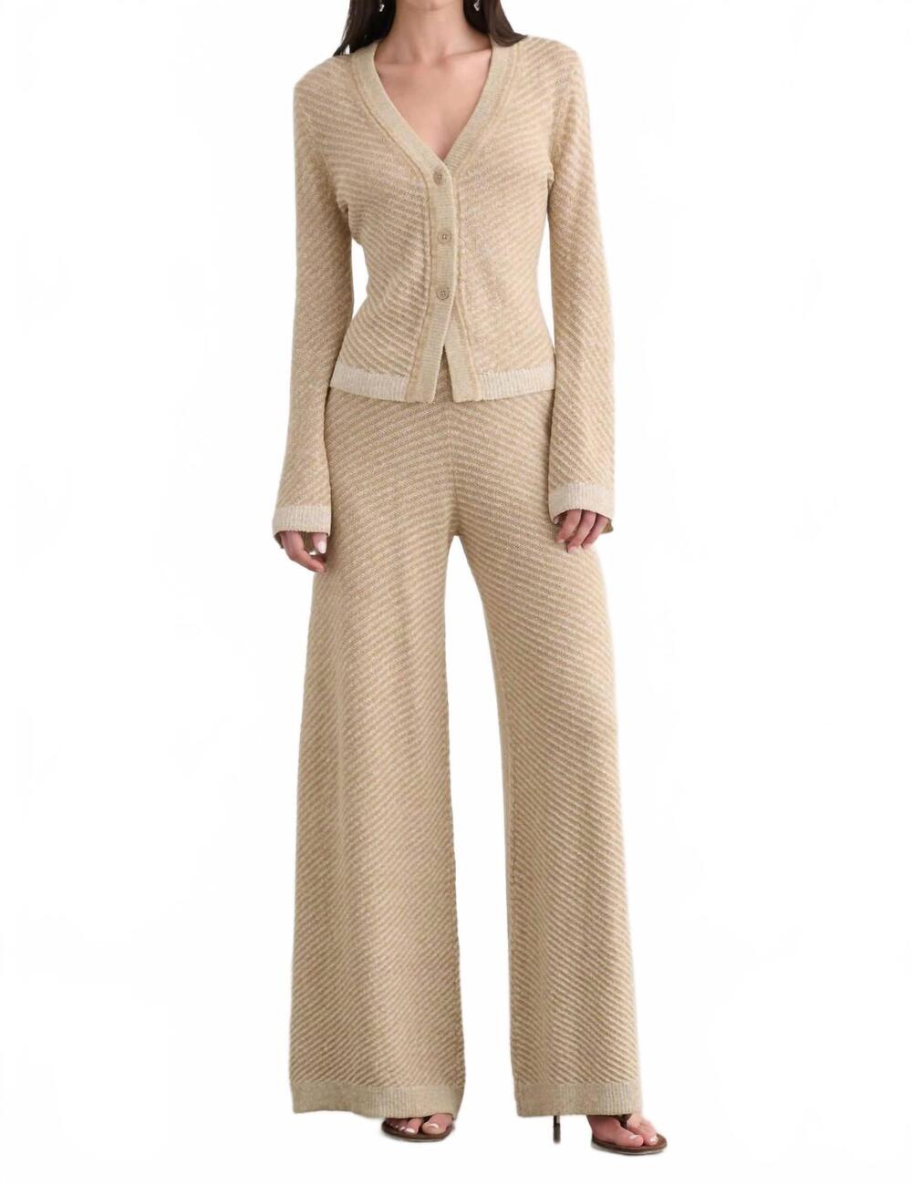 NEW TOCCIN lilibet flared pull-on pants in driftwood